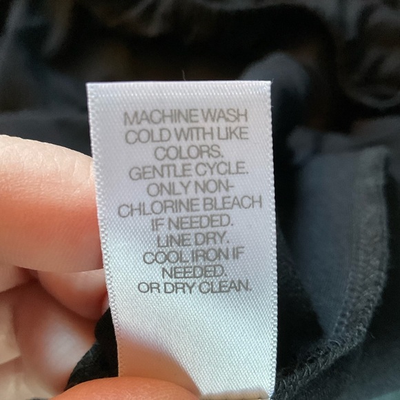 J. Jill Ponte Knit Top Black Flare Sleeve Gathered Neck XL Capsule Minimalist - Picture 8 of 8